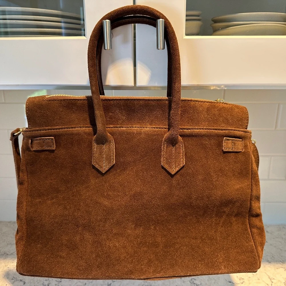 Brown Suede Bag by Mad Bags - Picture 2 of 4